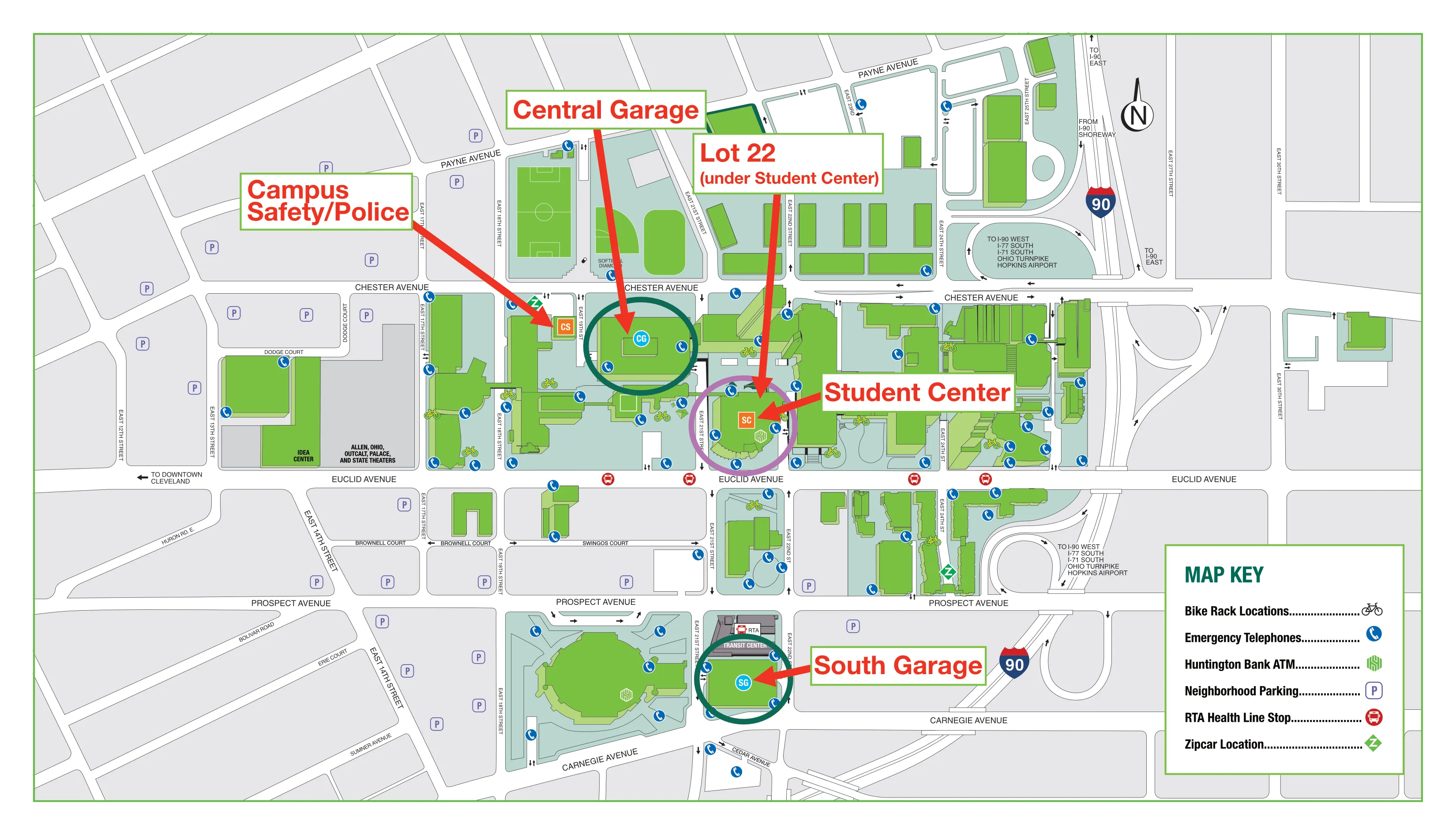Cleveland State University Campus Map